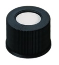 [4008235] Screw cap, LLG, N 10, black PP w. hole, silicone/PTFE 45 A
