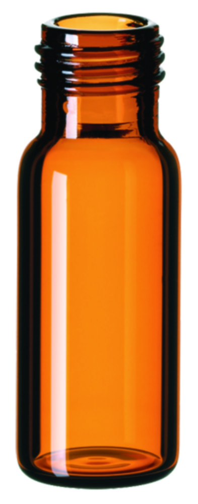 [4008247] Vials w. screw neck, LLG, N 9 short thread, wide opening, 1,5 mL, amber