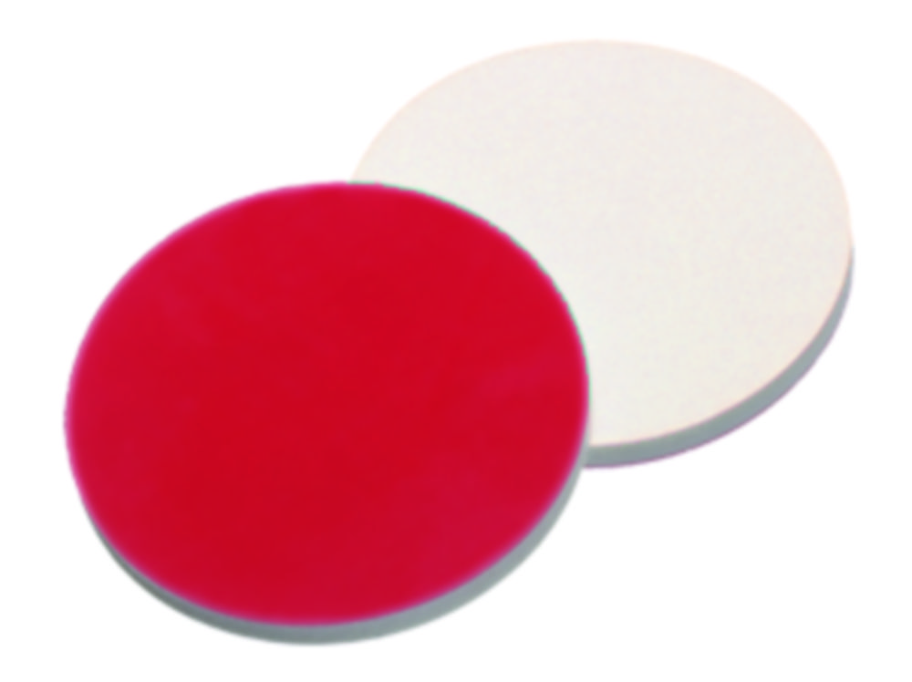 [4008263] Septa, LLG, for N 13 crimp seals, silicone(white)/PTFE(red) 55 A