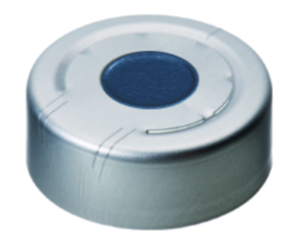 [4008276] Crimp seals for headspace vials, LLG, N 20, alu pressure release seals, butyl/PTFE 50 A, Pharma-Fix