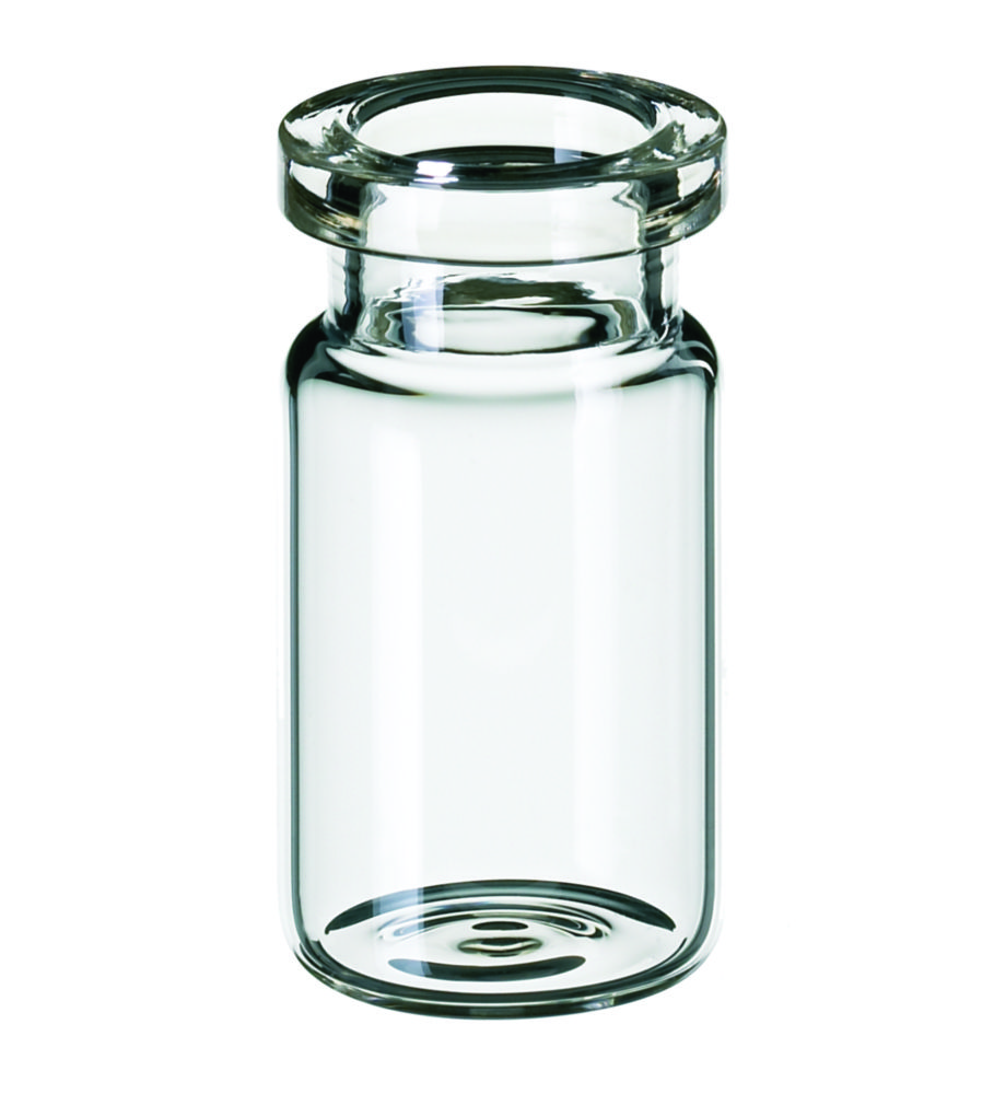 Headspace vials w. crimp neck, LLG, N 20 HS crimp, flat bottom, 5 mL, clear