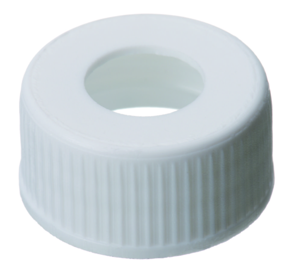 [4008295] Screw cap, LLG, N 24, white PP w. hole