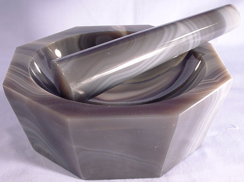 Agate Mortar w/pestle
