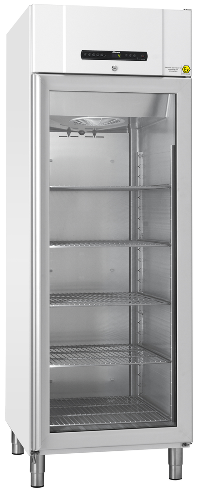 Refrigerator, GRAM BioCompact II RR610, +2/20°C, 583L, glass door, 5 shelves, white