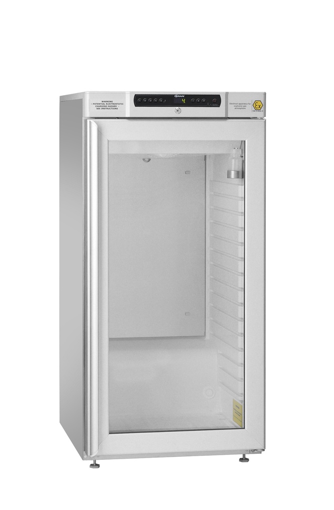 [4563041] Refrigerator, GRAM BioBasic RR310, +2/15°C, 218L, glass door, 4 shelves, white
