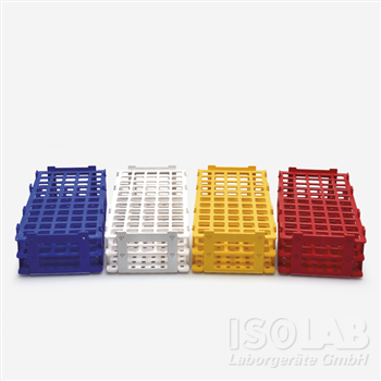 Test tube rack, PP for 21 tubes(3x7) Ø30 mm, blue