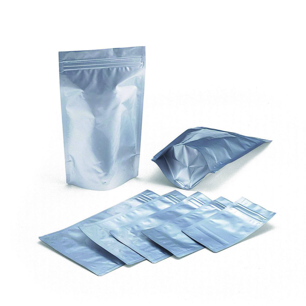 Aluminium Zipper bags, sealable  160x230mm