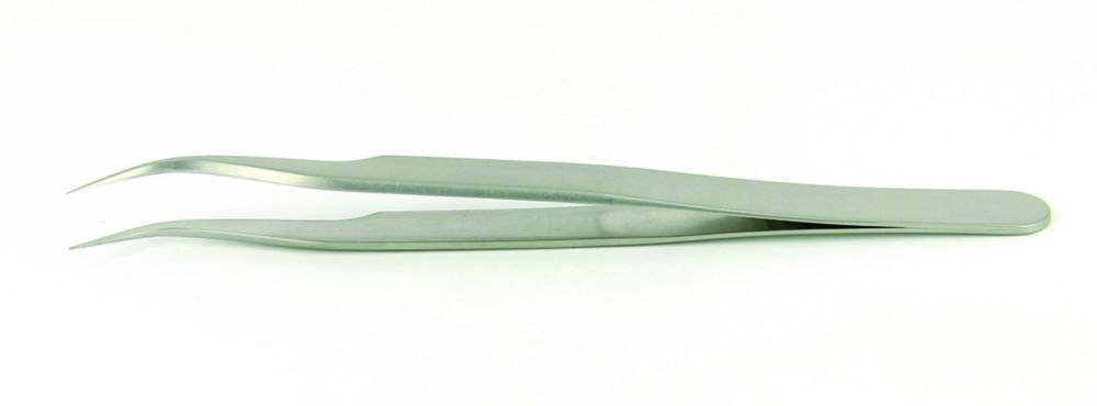 Tweezers 120 mm, stainless steel type 7.SA,  tips: curved, very fine