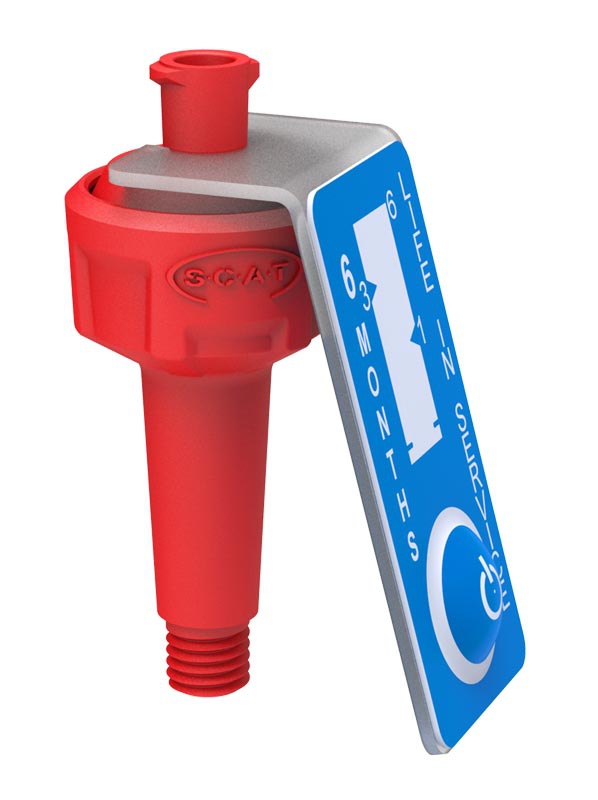 Air valve for reservoir caps, SCAT Air Valve V2.0, UNF 1/4" 28G, 1 pcs