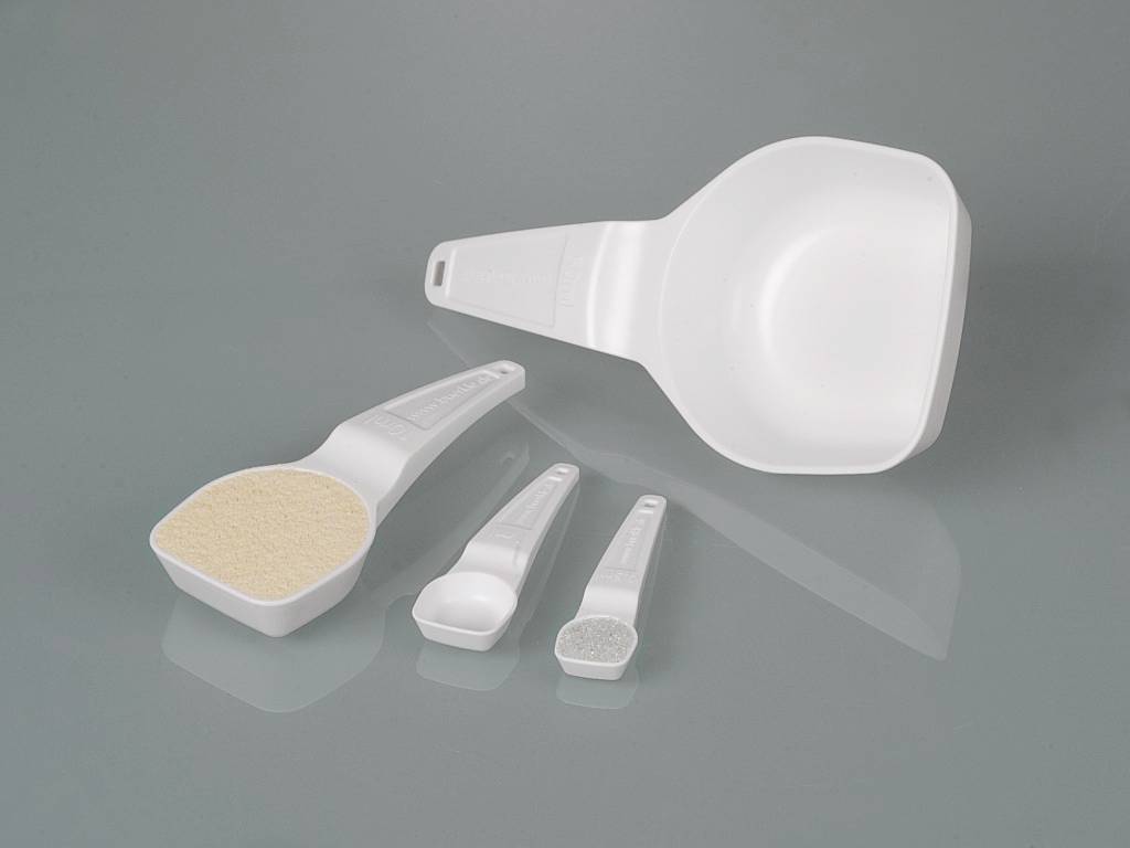 Dosage spoon 10 ml, PS, white, sterile