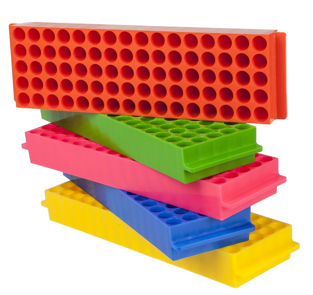 80-Well microtube racks, orange