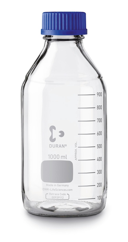 Lab bottles w screw-cap 2000 ml. 10/pk