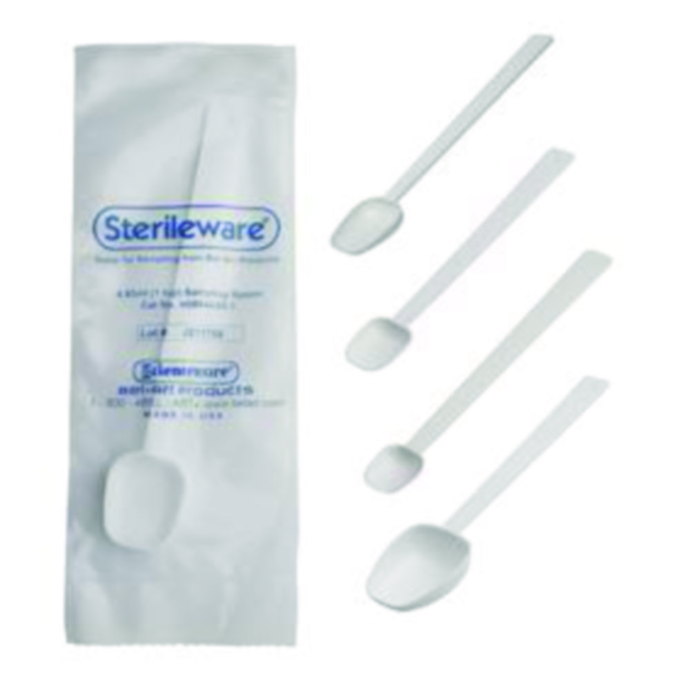 Samle spoon, white, PS, sterile, 1.25 ml