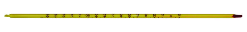 Glass thermometer, LLG, "Economy", red, -10 - +50°C, 1°C