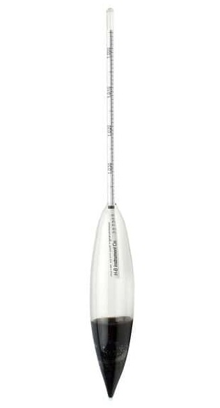 [4680555] Hydrometer for soil, Ludwig Schneider, ASTM 152H-05, -5 - +60 g/L, 280 mm