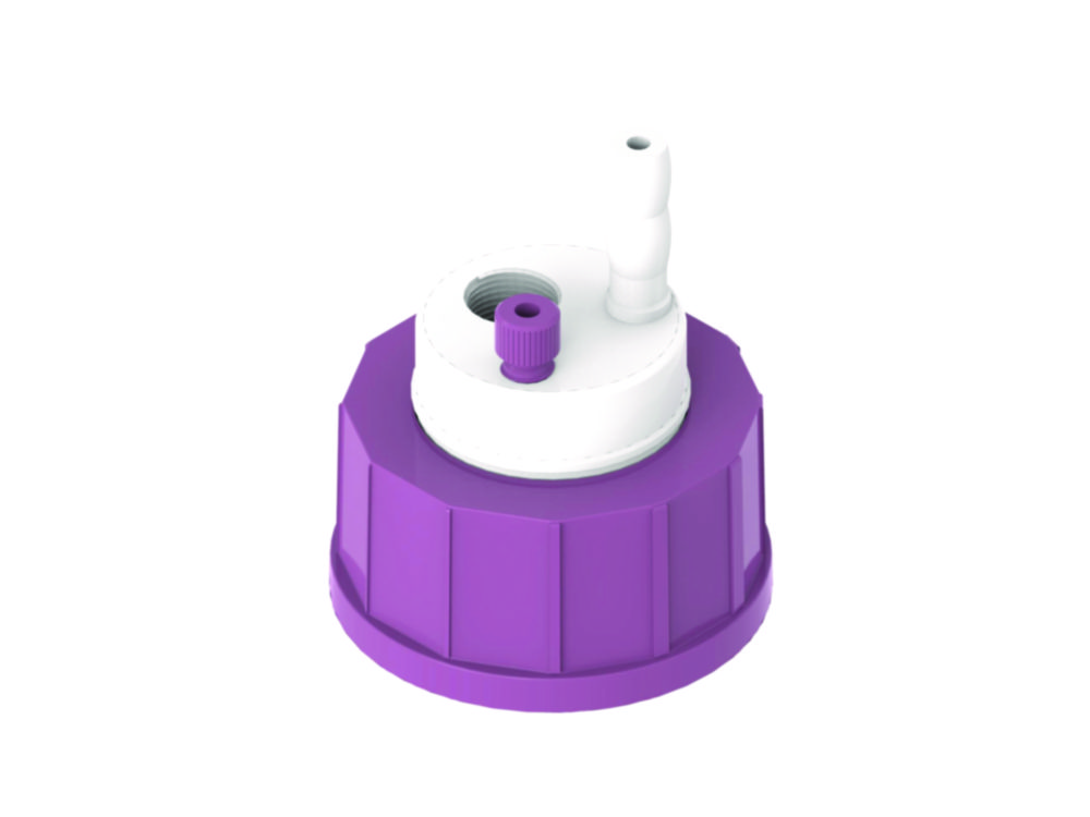 Waste cap, LabExpert Waste SafetyCap, GL 45, 1 x GL 14 / 1 x capillary / 1 x fitting