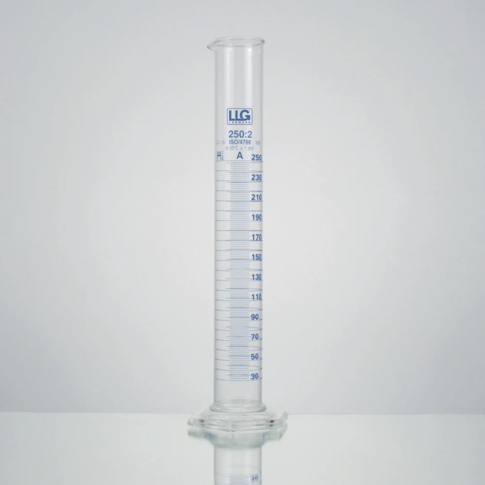 Measuring cylinder, LLG, tall, cl. A, 50 mL, 2 pcs