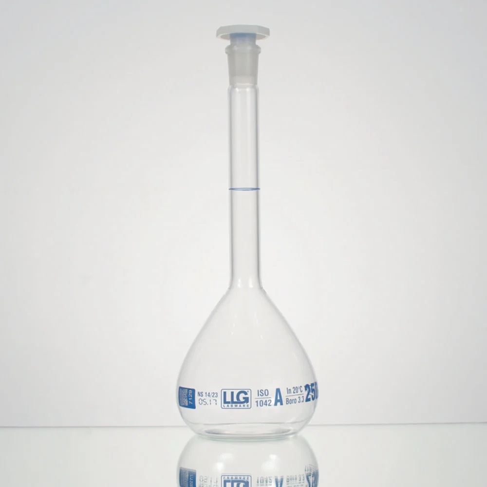 Volumetric flask, LLG, cl. A, NS29, PE stopper, 2000 mL