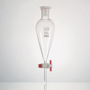 Separating funnel, LLG, conical, valve cock, 2000 ml