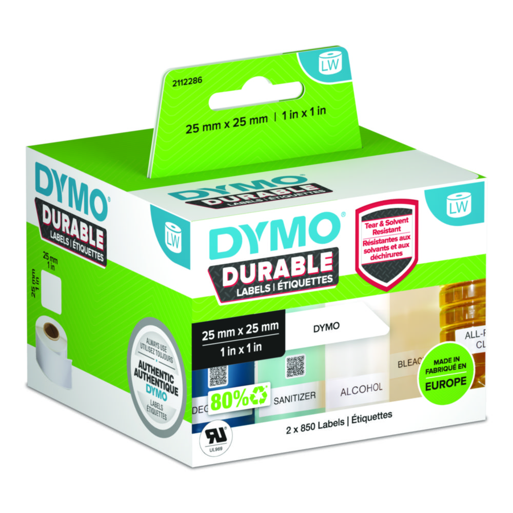 DYMO® LabelWriter Etiket, 25 x 25 mm, black on white, 2 x 850 labels