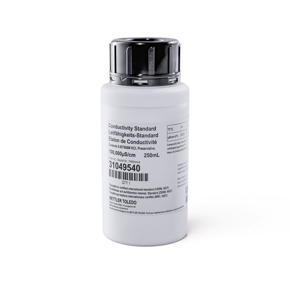 Conductivity standard, Mettler-Toledo, 100.000 µS/cm, 250 mL
