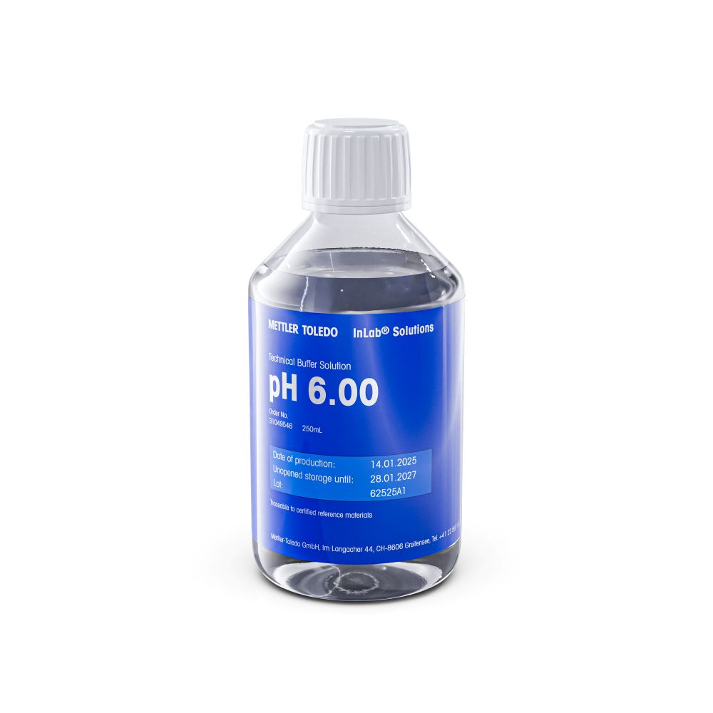 [4714562] Buffer, technical, Mettler-Toledo, pH 6,00 ±0,01, 25 °C, 250 mL
