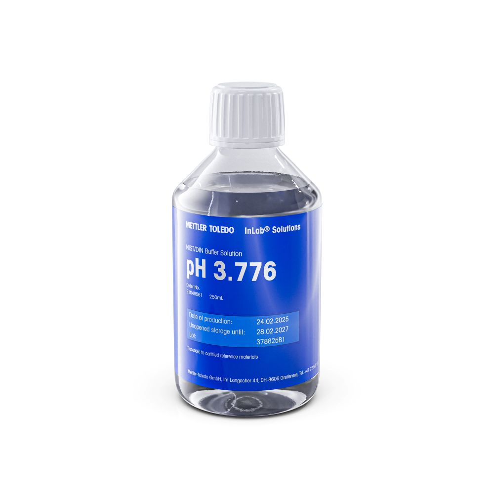 [4714567] Buffer, Mettler-Toledo, pH 3,776 ±0,010, NIST/DIN 19266, 250 mL