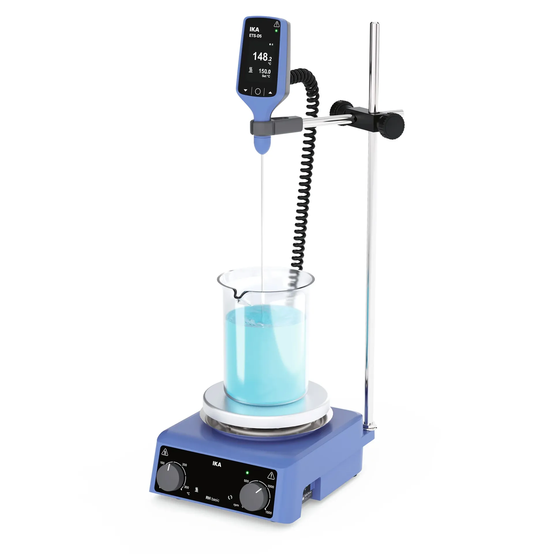 Magnetic stirrer, RH basic Package, IKA, complete package with temperature sensor, 310°C, 1500 rpm