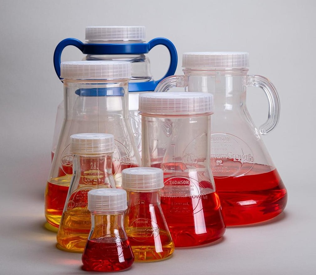[4880100] Shake Flask, THOMSON Optimum Growth, 5000 ml, sterile, 4 ea.