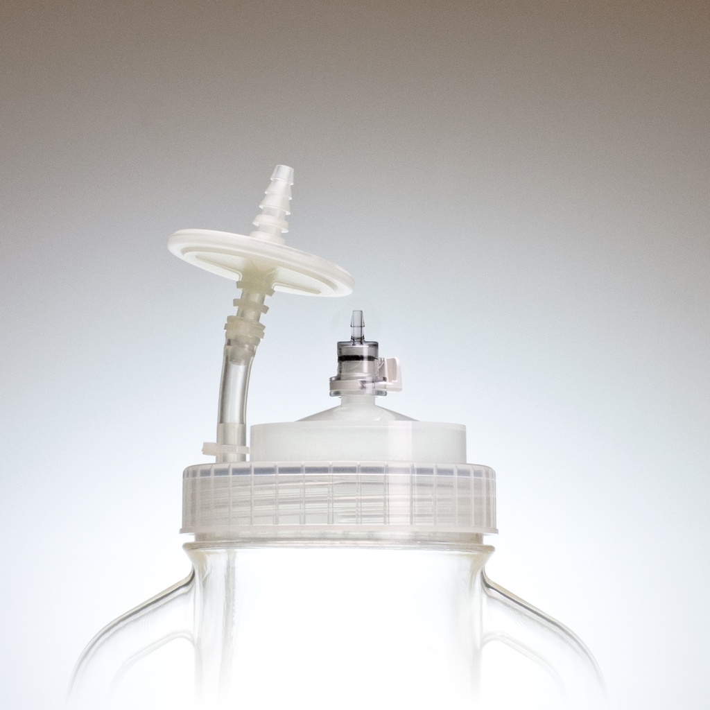 Transfer Cap, quick connect 1/8", 5 L Optimum Growth falsks
