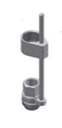 Sensor holder, INFORS HT, adjustable, Ø12 mm for Pg13.5 port