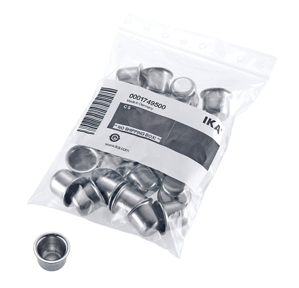 Combustion crucible for calorimeters, IKA C 5, VA steel, 25 pcs