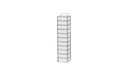 Comfort rack chest freezer, TENAK, 50 mm box, h:719 x w:140 x d:140 mm, 13 boxes