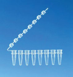 PCR strips 8 x 0,2 ml with cap