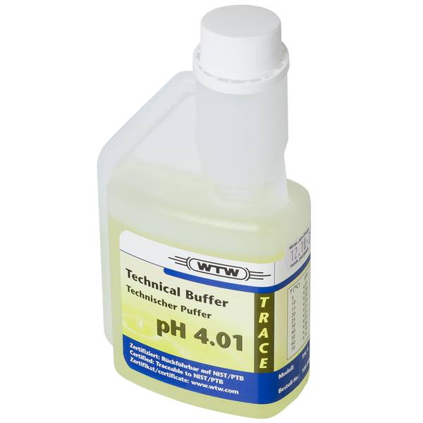 Buffer, technical, WTW, yellow, pH 4,01 ±0,03, 250 mL