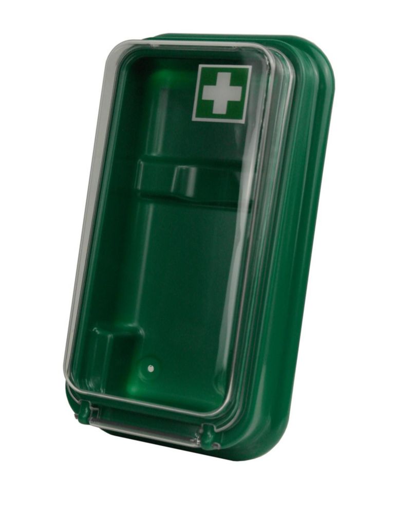 Wall holder for eye rinsing bottles, BartelsRieger Barikos KS, Plastic with transparent lid