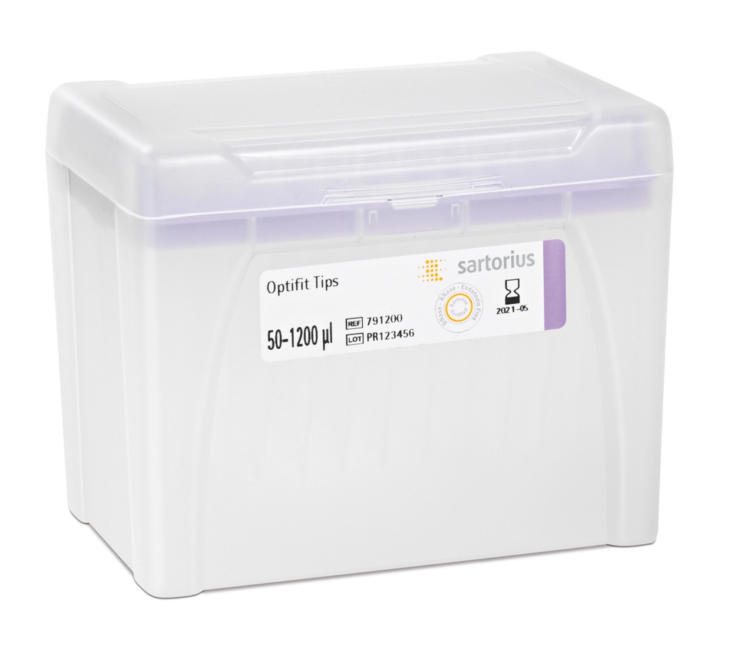 [6204651] Optifit-Pipette tips, Sartorius, 50-1200 µl, length 71,5 mm, 10 rack of 96 pcs.
