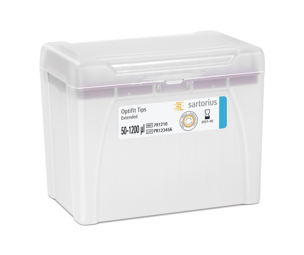[6206521] Optifit-Pipette tips, Sartorius, 50-1200 µl, length 90,0 mm, 10 rack of 96 pcs.