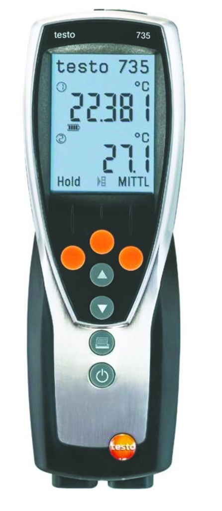 Testo 735-1, TE Type K/PT100 incl. battery