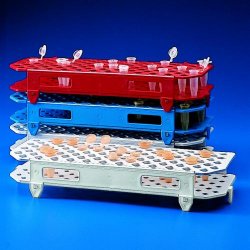 tube rack, for 100 tubes PP, blue