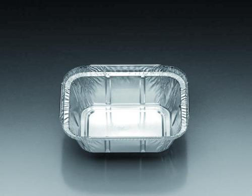 Alu bowl 251 ml, square, 34mm high, pack of 100