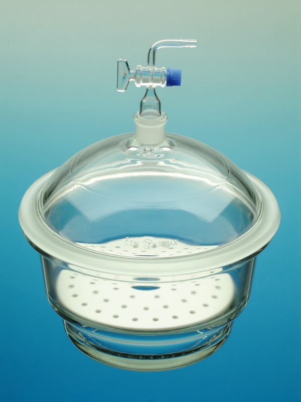 Desiccator with tubus, Ø 150 mm stopcock 24/29