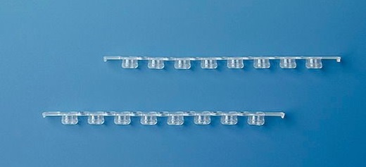 PCR cap, PP 8-strips, flat, fo r PCR tubes, pack o