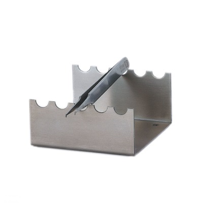 Tray, mobile, stainless steel,for five instruments