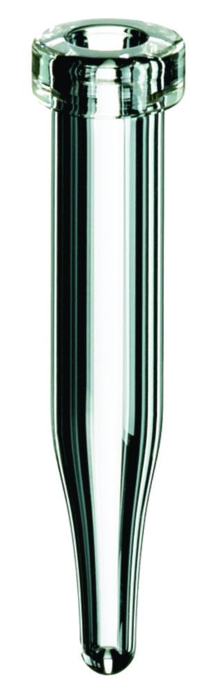 Microvials w. crimp neck, LLG, N 8 crimp, 0,2 mL, conical bottom, clear