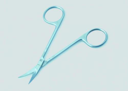 Scissors 130 mm, straight, pointed/pointed, SS