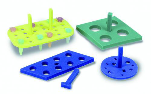 Floating tube rack, foam, rectangle, blue