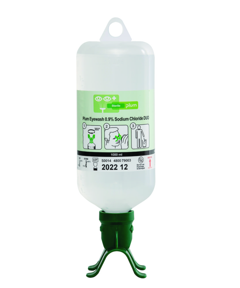 [6240397] Eye wash-bottle DUO, B-Safety, 0,9% NaCl, 2 x 1000 ml
