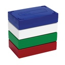Microscope slide box, red for 25 microlope slides
