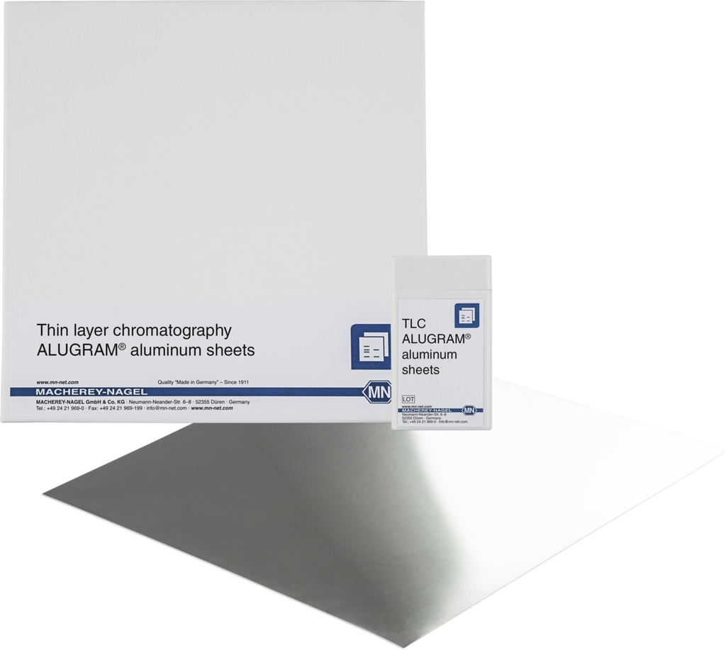 TLC sheets, Macherey-Nagel ALUGRAM Xtra SIL G UV254, Aluminium, 20x20 cm, 25 pcs
